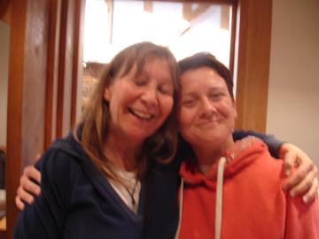 Nicky and Alison, retreat teachers happy after a great weekend.